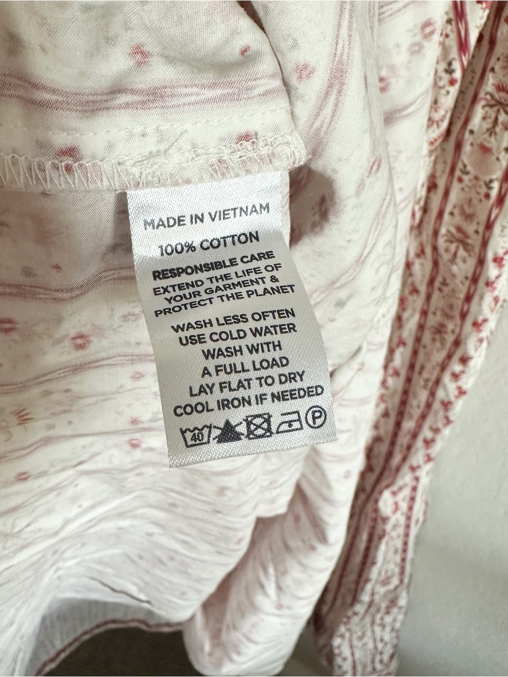 Hill House Margot Midi Dress in Emma Ikat Stripe Pockets Red White Sz L - Picture 7 of 8